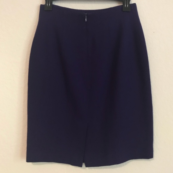 Vintage Wool Purple Pencil Skirt - Picture 3 of 7